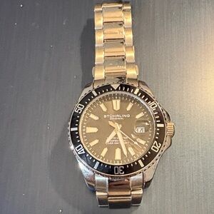 Stührling Silver Submariner style watch